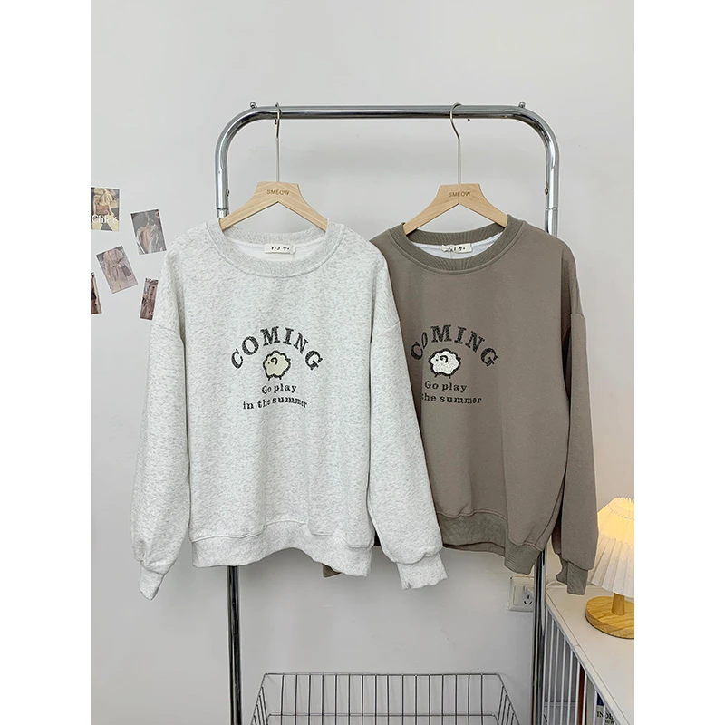 捡漏！《随性》圆领字母印花长袖宽松百搭套头韩版卫衣