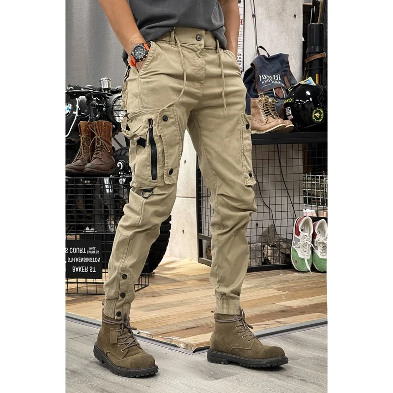 秋季新款美式工装裤子男直筒机能城市户外战术休闲裤男士束脚长裤