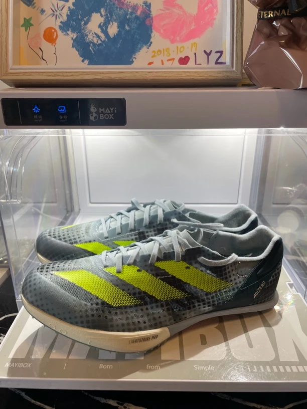 43.5 adidas 大蝉翼二代 蓝黄 二手田径钉鞋