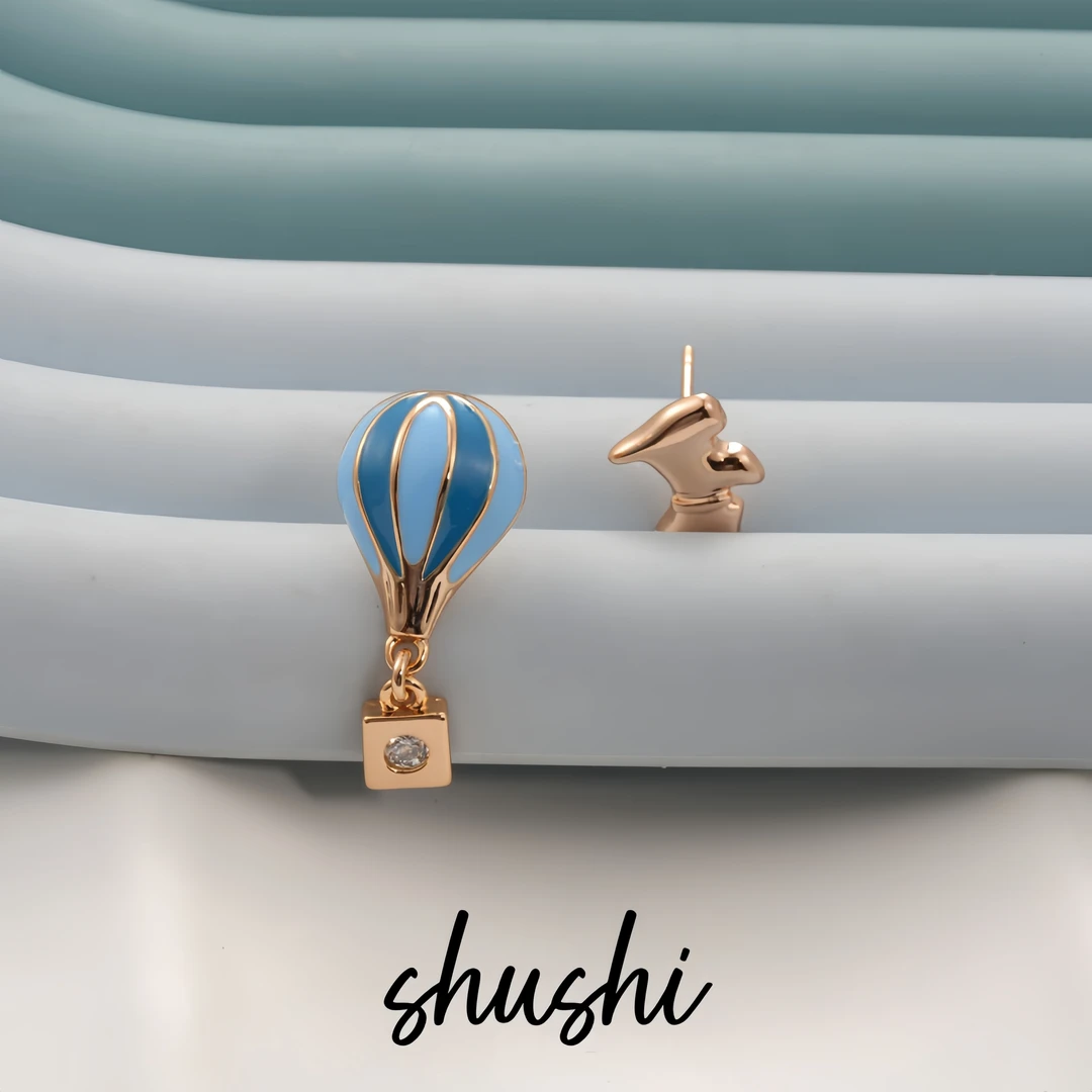 铜合金锆石耳饰 气质小众可爱时尚轻奢百搭耳环6754