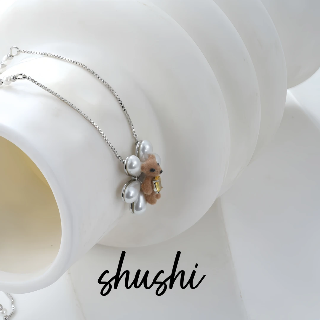 铜合金仿珍珠项链 时尚经典轻奢气质百搭项链7897(链长44+5cm）