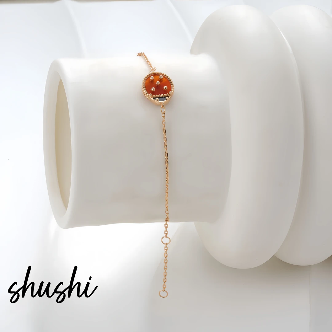 铜合金树脂手链 时尚百搭经典气质瓢虫轻奢手链7139（16+2cm）