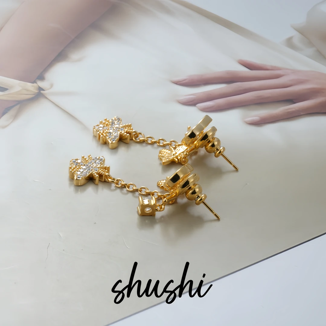 铜合金仿水晶耳饰 时尚经典轻奢气质耳环8156