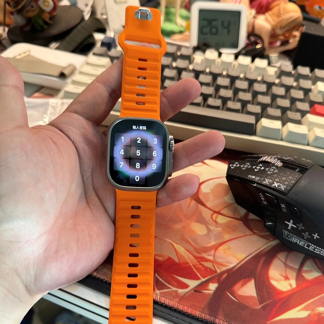 26mm宽款Ultra男士粗犷运动表带苹果手表表带iWatch硅胶表带49mm