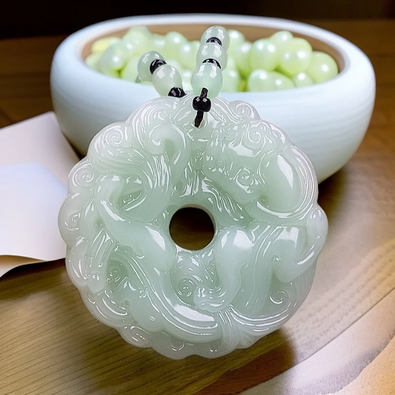 平安扣..手工男女同款单面时尚经典百搭精美吊坠