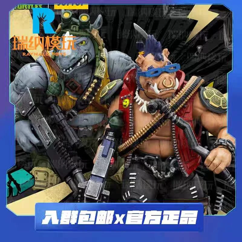 预 暗源 JOYTOY 1/18 忍者神龟 牛头 猪面 可动人偶 手办