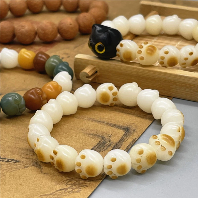 非金属手链 天然菩提根猫爪手串手链单圈绕指柔手持配饰品女学生