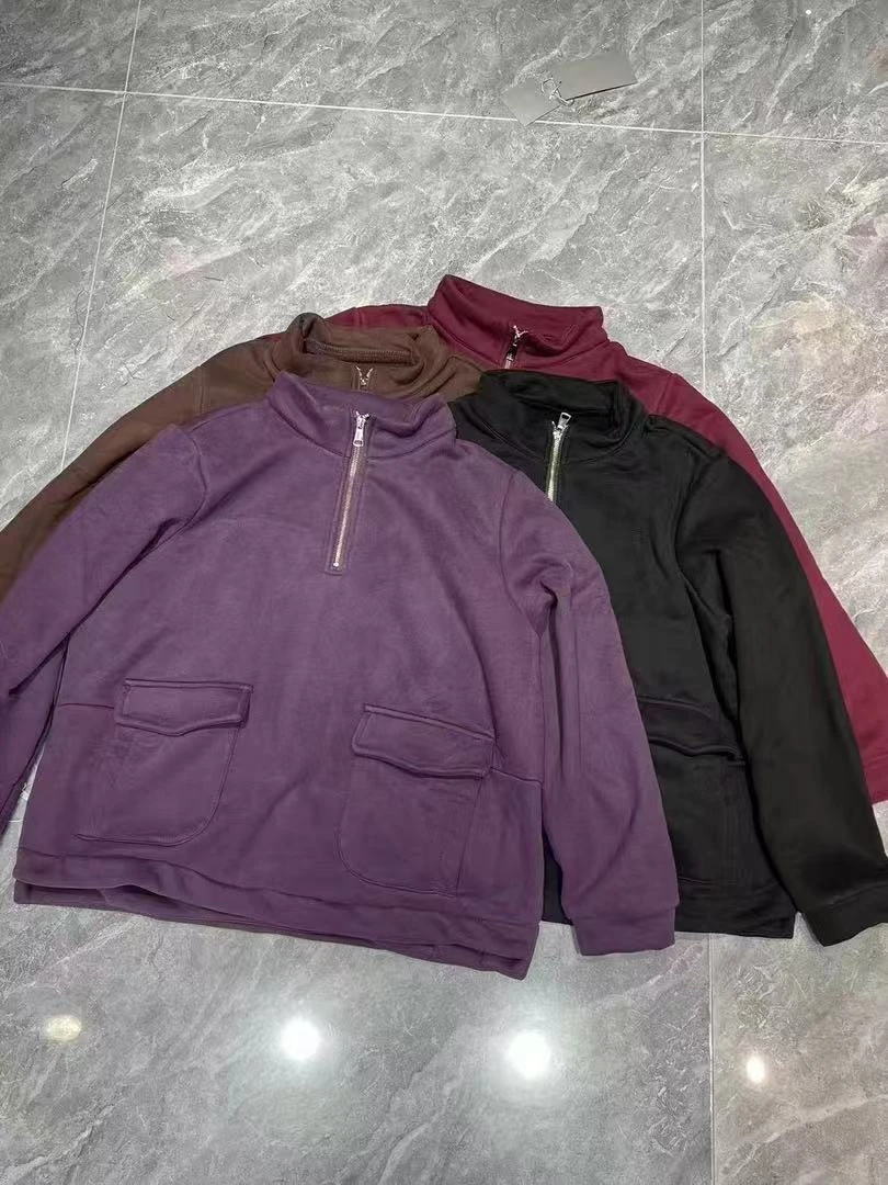 半拉链加绒卫衣03797