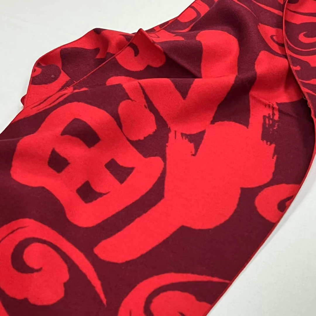 拉绒围巾-福运鸿  30*180cm长巾