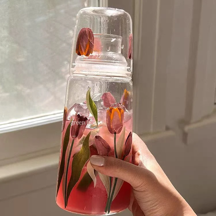 西比尔复古郁金香花 大容量创意新一体壶茶具750ml+260ml01281