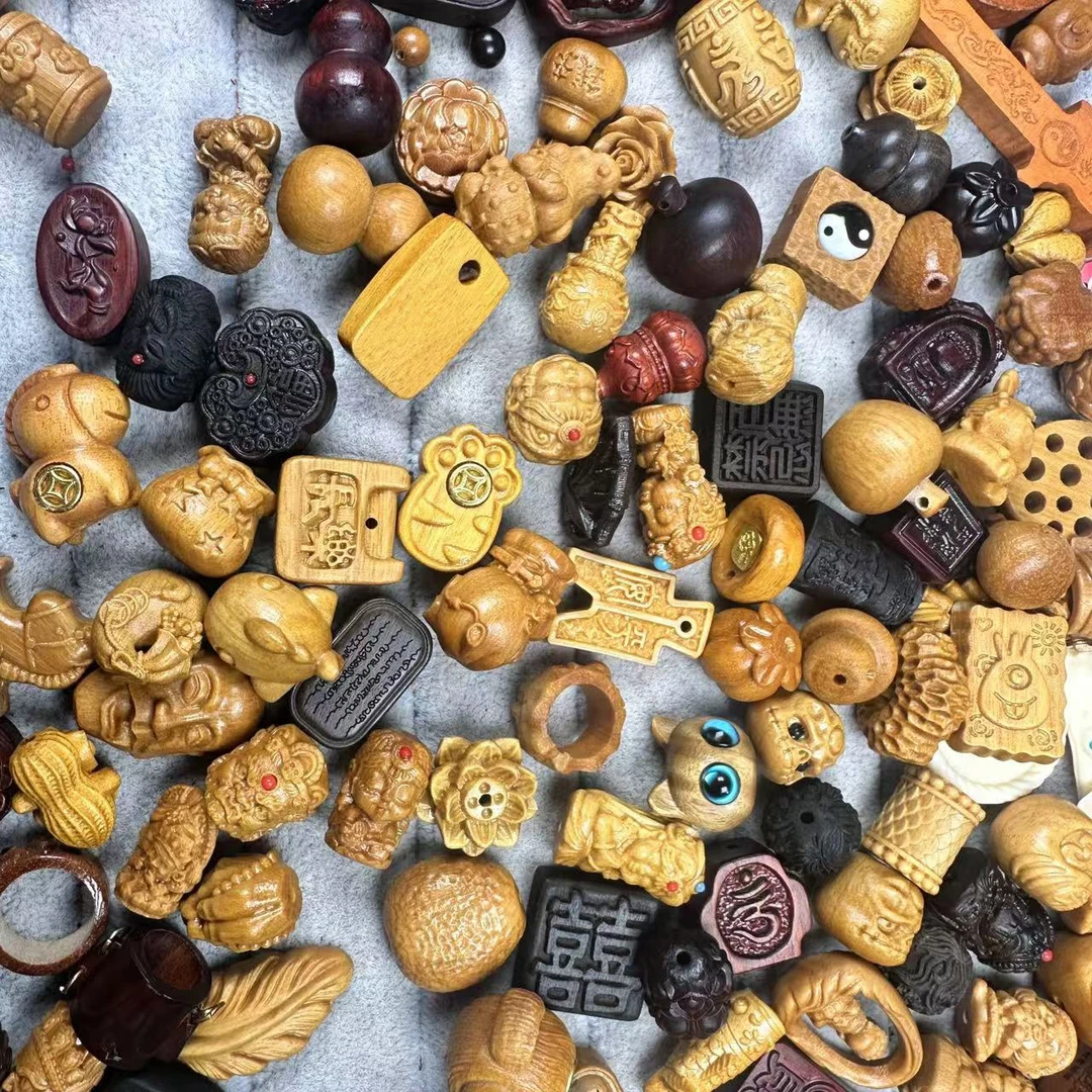 木质diy雕刻手串项链配饰运费转拍