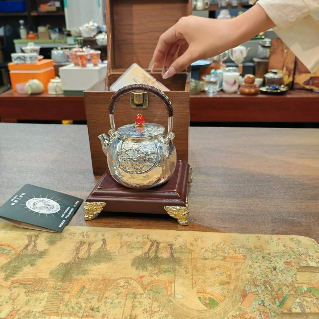 知音茶具银提梁茶壶