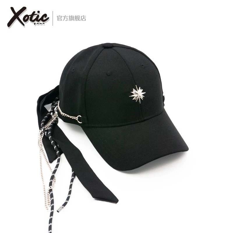 Xotic官方芒星金属飘带鸭舌帽女ins防晒帽男户外高街潮酷棒球帽