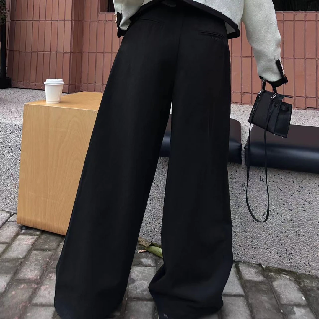 【美丽更新】春季显瘦时尚百搭垂感直筒休闲裤垂感直筒裤宽松