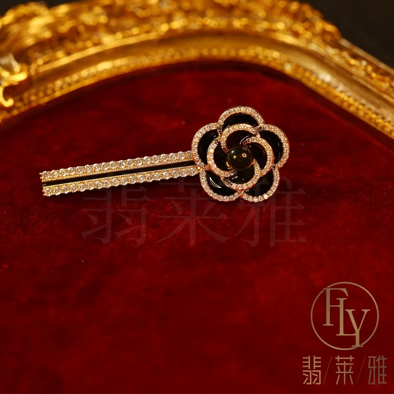 翡莱雅翡莱雅法式精致小香风头饰一字夹发夹-3295