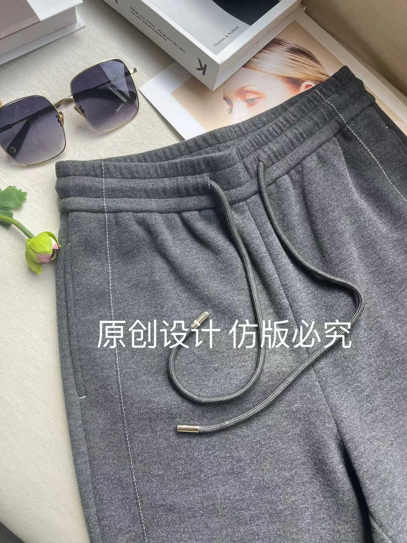 【山羊绒+醋酯】2024高定秋冬时尚高腰显瘦窄版直筒裤182ZZ