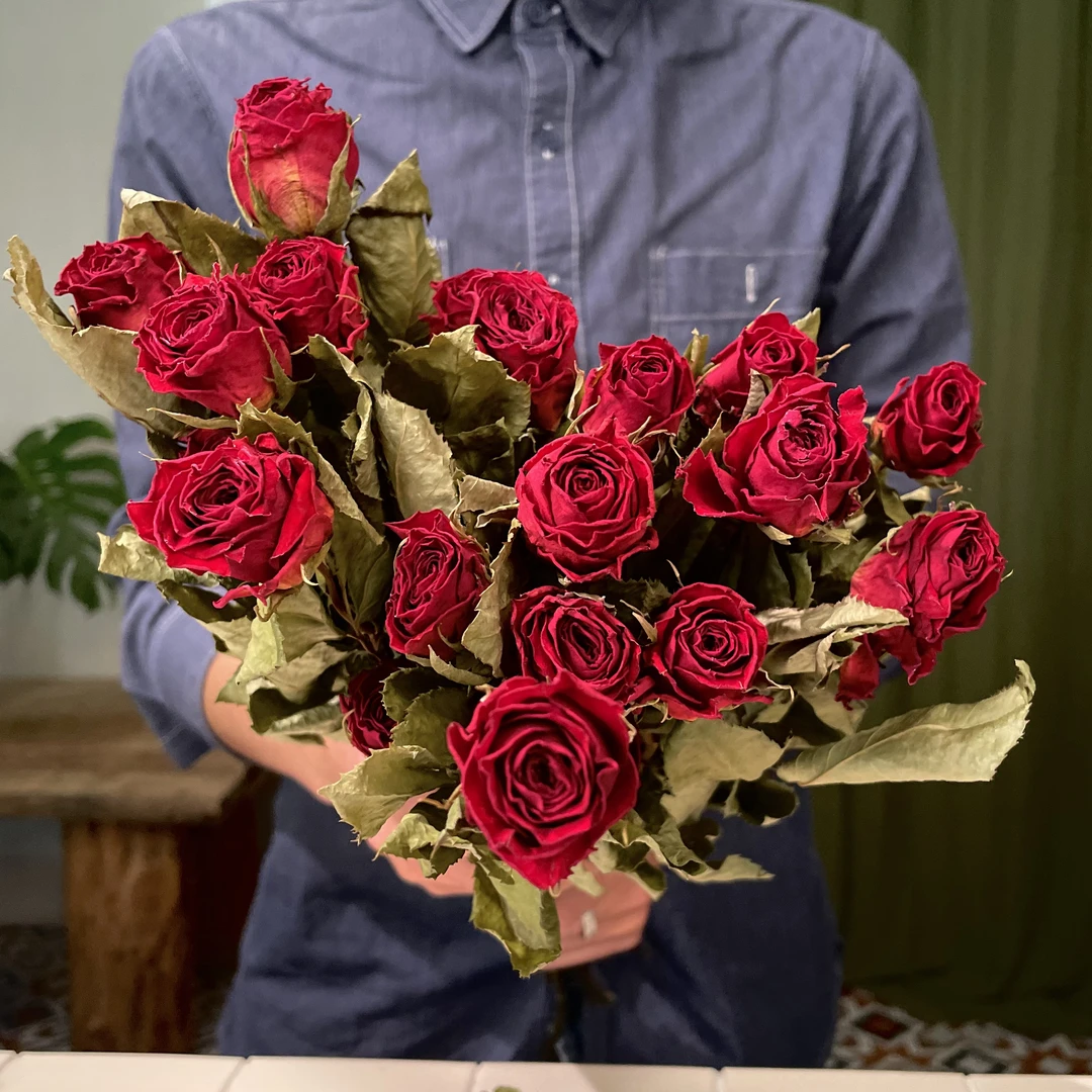 【干花珍爱玫瑰】干燥花摆放时间长自然真花客厅卧室装饰玫瑰