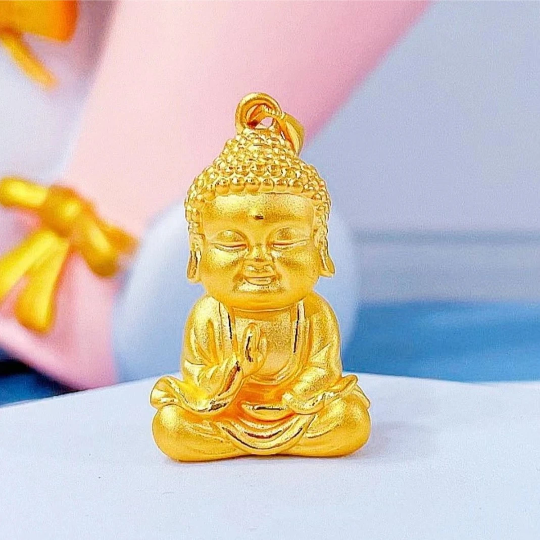 【金展珠宝】足金 坐佛吊坠