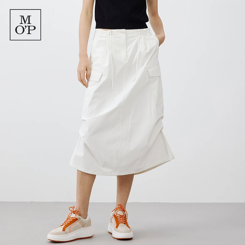 Marc O'Polo/MOP高能感穿搭夏吸湿速干大口袋褶皱纹半身裙子女士