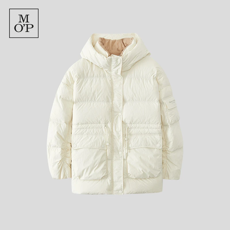 Marc O'Polo/MOP【商场同款】秋冬季连帽派克纸感加厚保暖羽绒服女