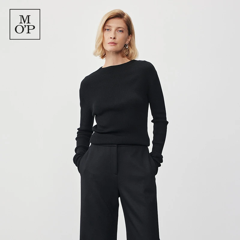 Marc O'Polo/MOP内搭弹力可机羊毛针织衫打底衫女装