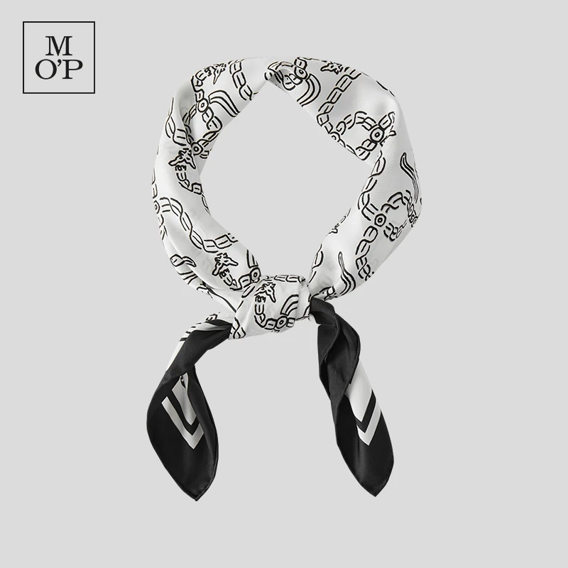 Marc O'Polo/MOP春季新品时尚百搭复古双面印花丝巾休闲女士方巾