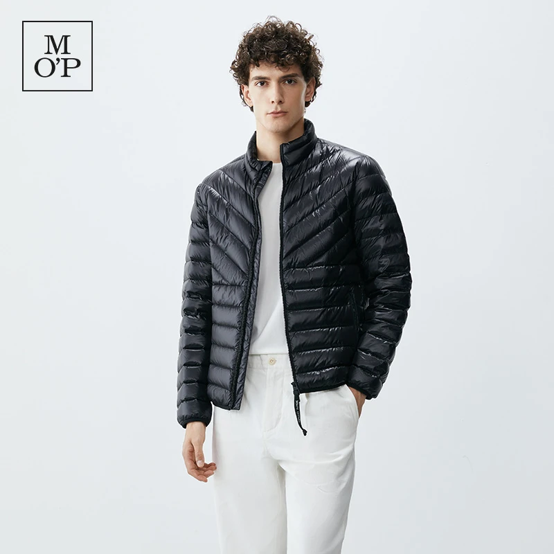 Marc O'Polo/MOP【商场同款】秋季新款立领亮面鹅绒服轻薄羽绒服男