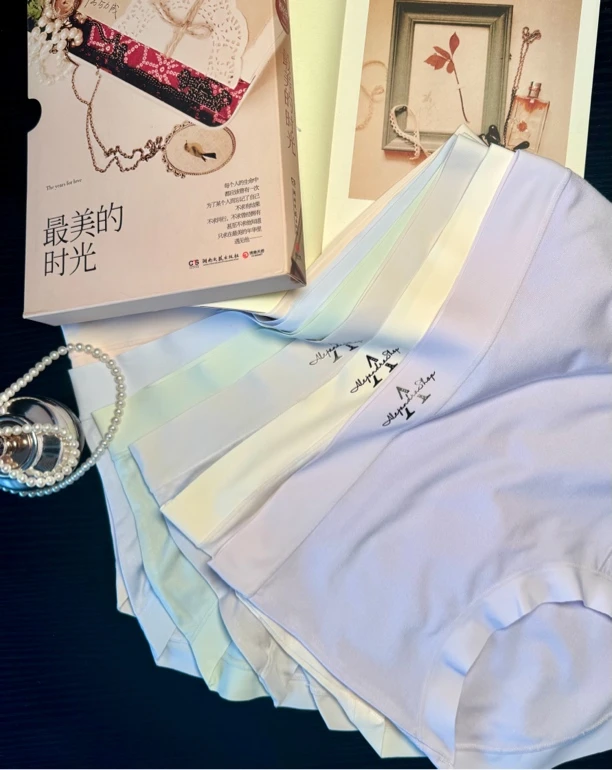80-150斤5条装中高腰莫代尔聚乳酸舒适柔软清新精致底裤女士内裤