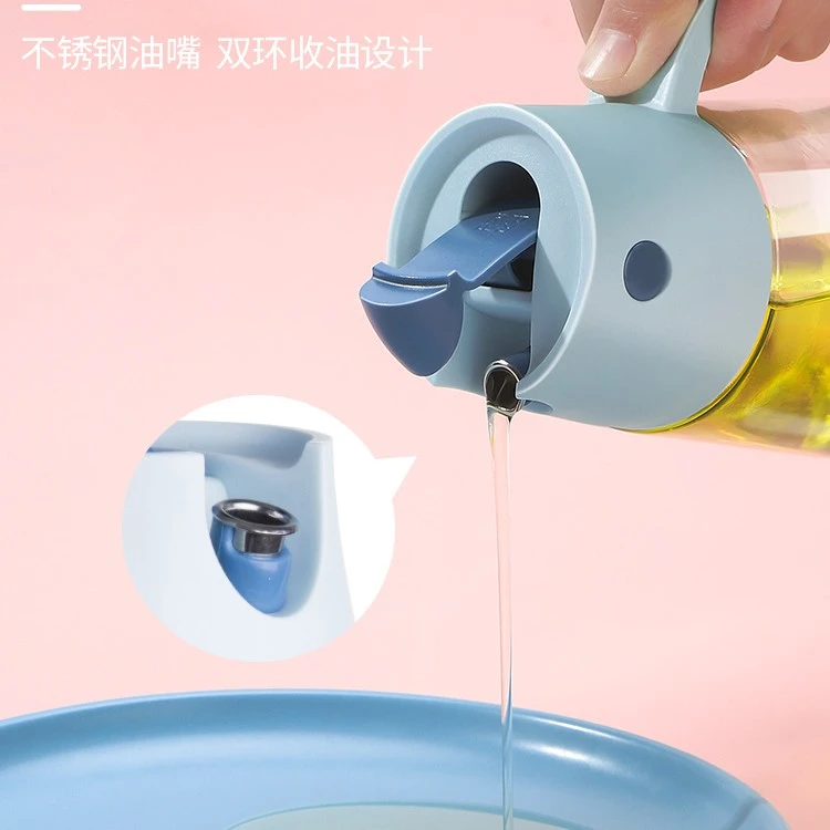 【文丽】浩克自动开合油壶不锈钢油嘴可拆卸食用油酱油醋控油瓶