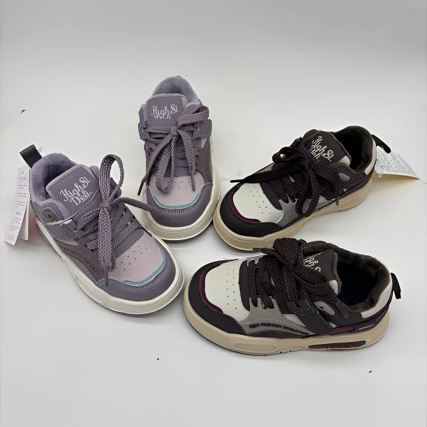 儿童新款冬季二棉男童女童加绒保暖百搭魔术贴运动鞋6158时尚