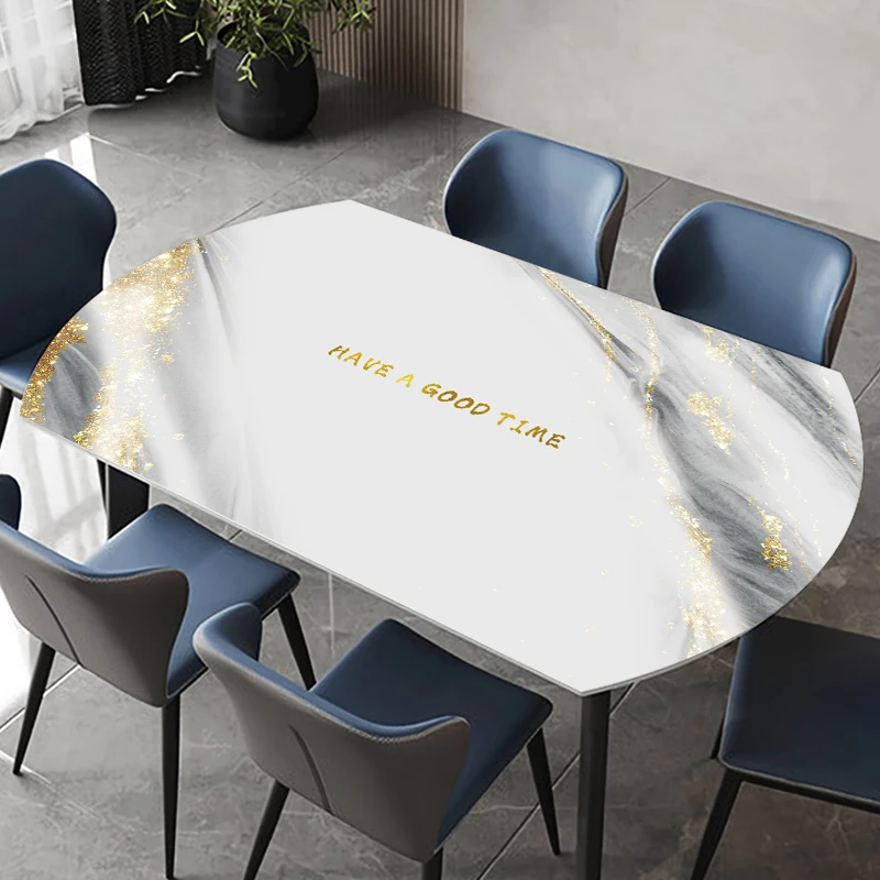 椭圆形餐桌垫免洗防水防油防烫桌面保护垫轻奢高级感家用桌布直播