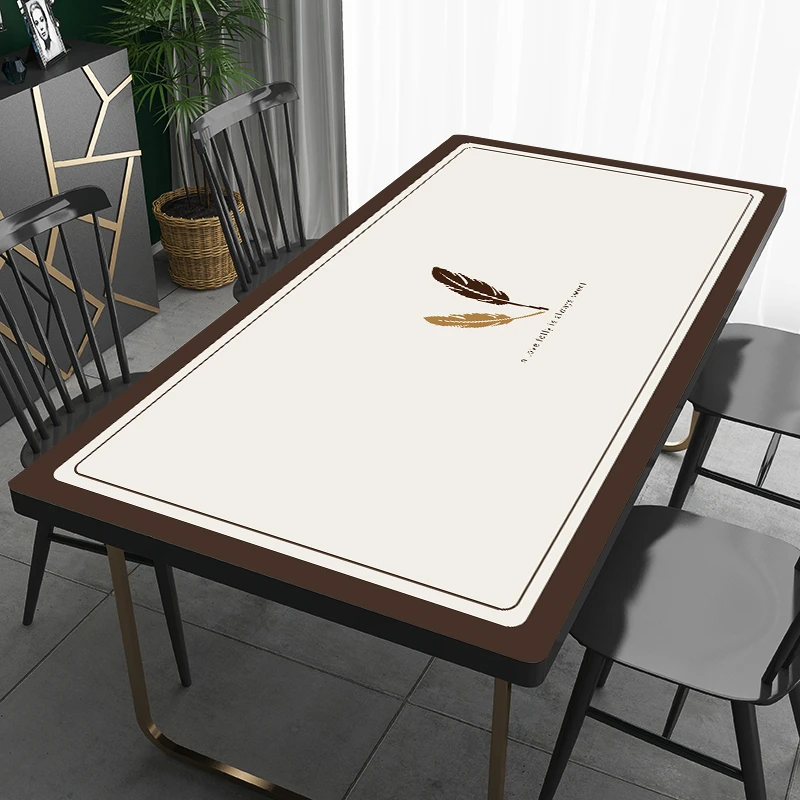 美式餐桌布轻奢高级感防水防油防烫免洗客厅家用长方形茶几垫直播