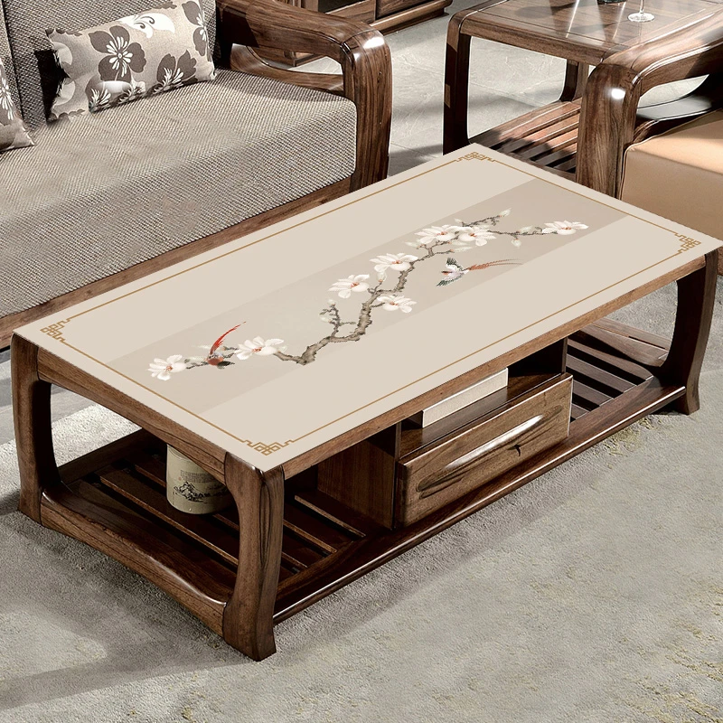 新中式家用茶几垫防水防油免洗防烫隔热防滑免洗餐桌布桌垫直播中