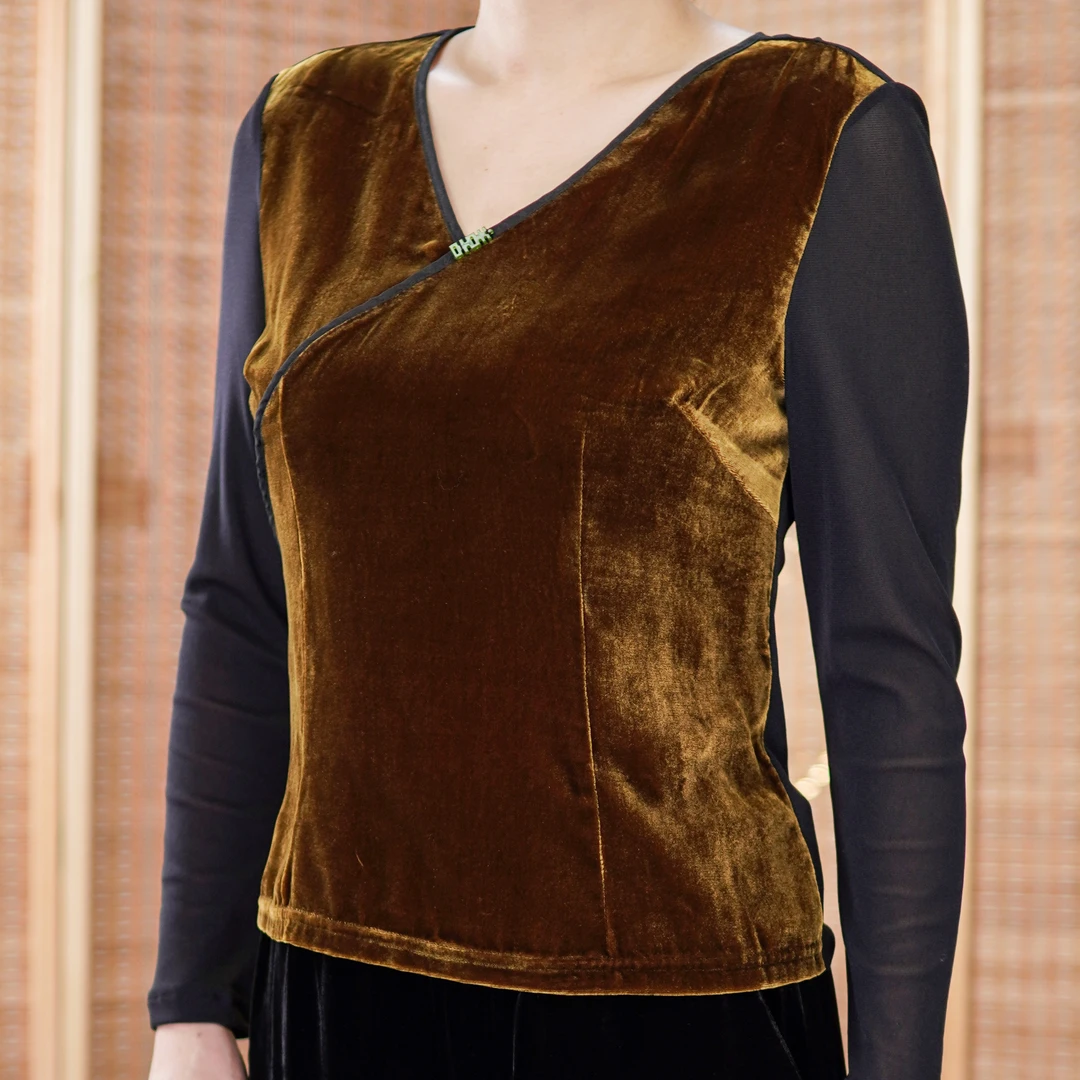 【衣恋】真丝绒上衣丨桑蚕丝秋冬气质百搭舒适打底内搭休闲透气轻柔