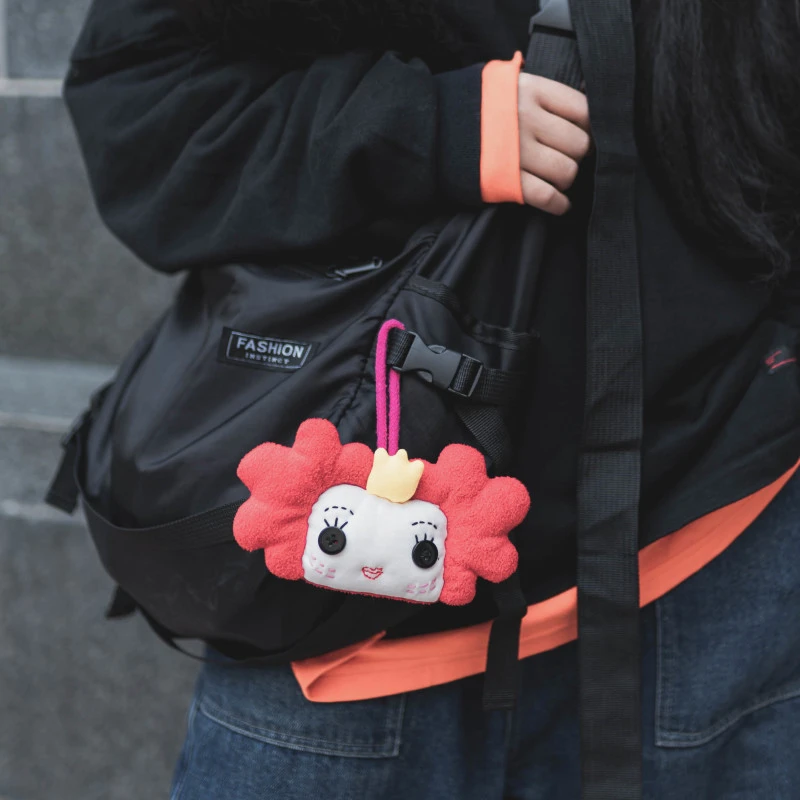 芽小七原创手工红桃皇后创意个性钥匙扣挂饰小玩偶书包包挂件公仔