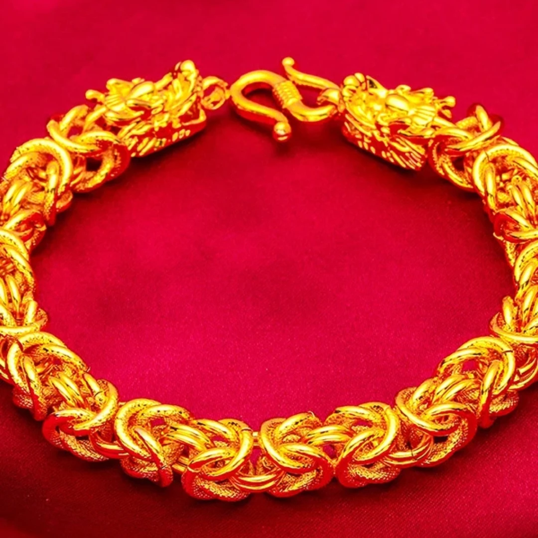 合金手链 2024新款 《龙骨手链》金色不掉色时尚经典百搭大气