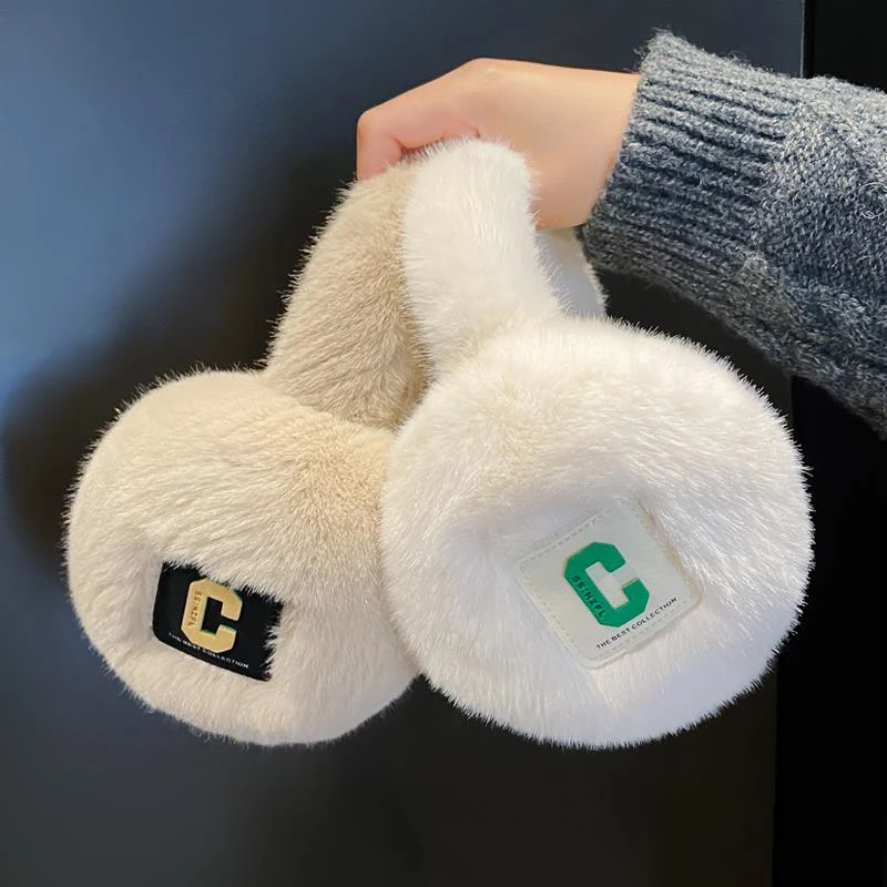 毛毛耳罩女冬季耳包可爱可折叠耳捂护耳冬天耳暖毛绒耳套保暖学生