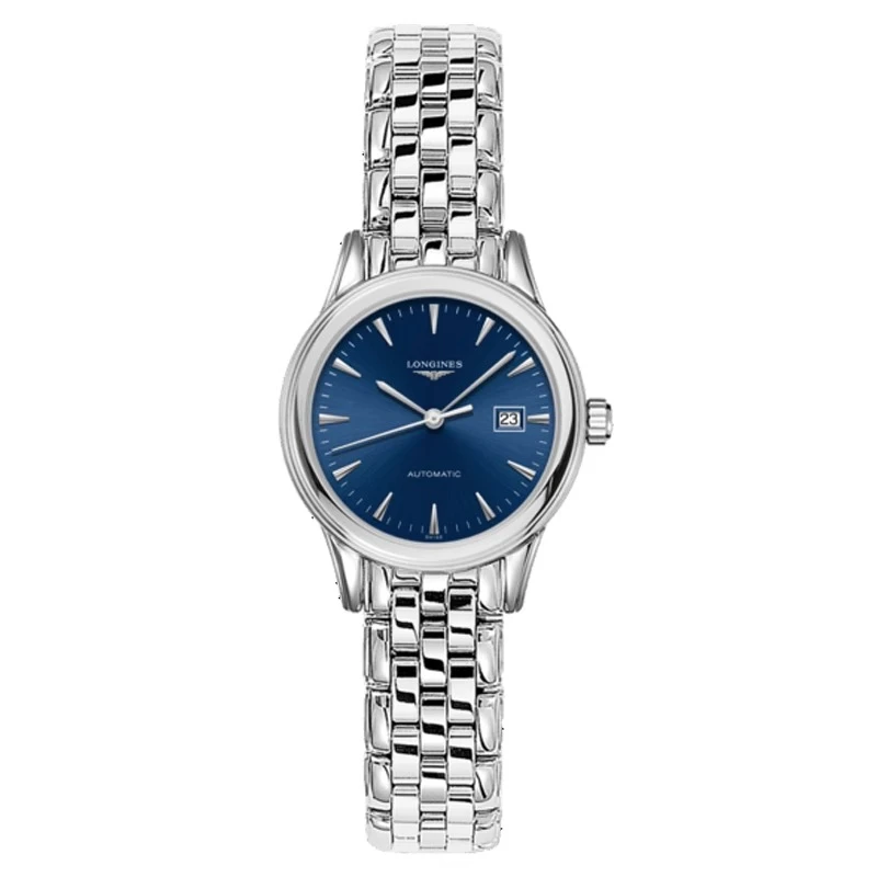 99新 Longines/浪琴 军旗374/全套/蓝盘条丁/表径30mm/公价12800