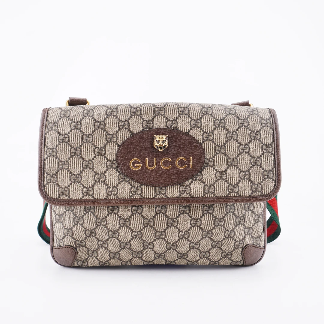 95新  98新古驰Gucci大号双面虎头单肩斜挎包30/22 F117