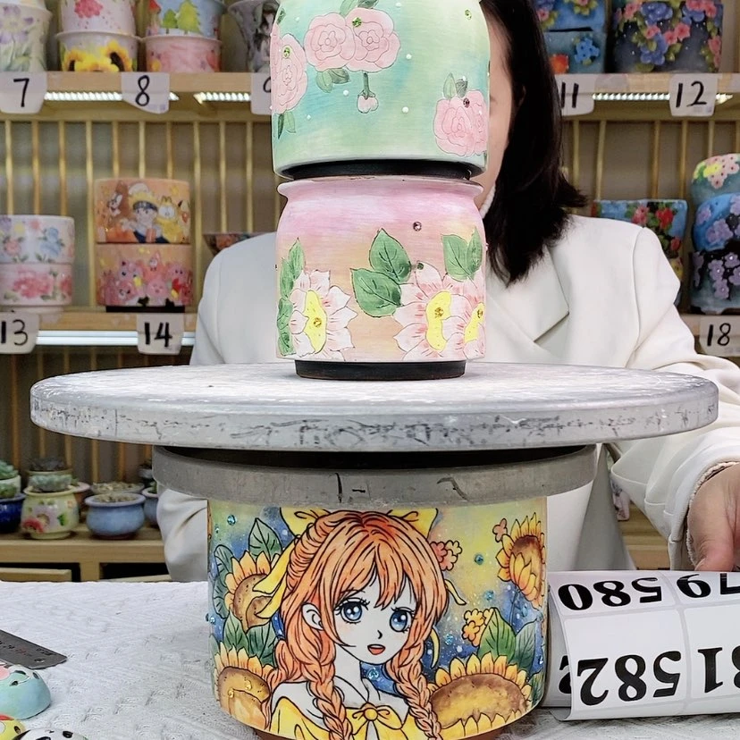 【闪购商品】陶瓷花盆微瑕577