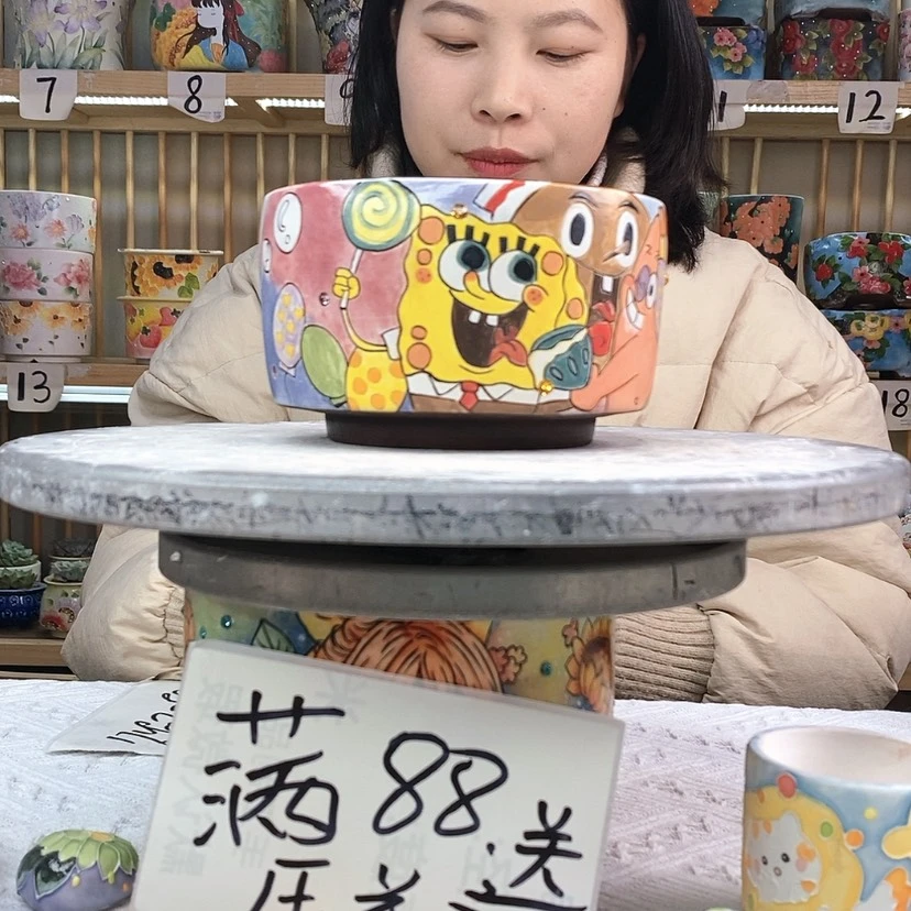 【闪购商品】陶瓷花盆微瑕47
