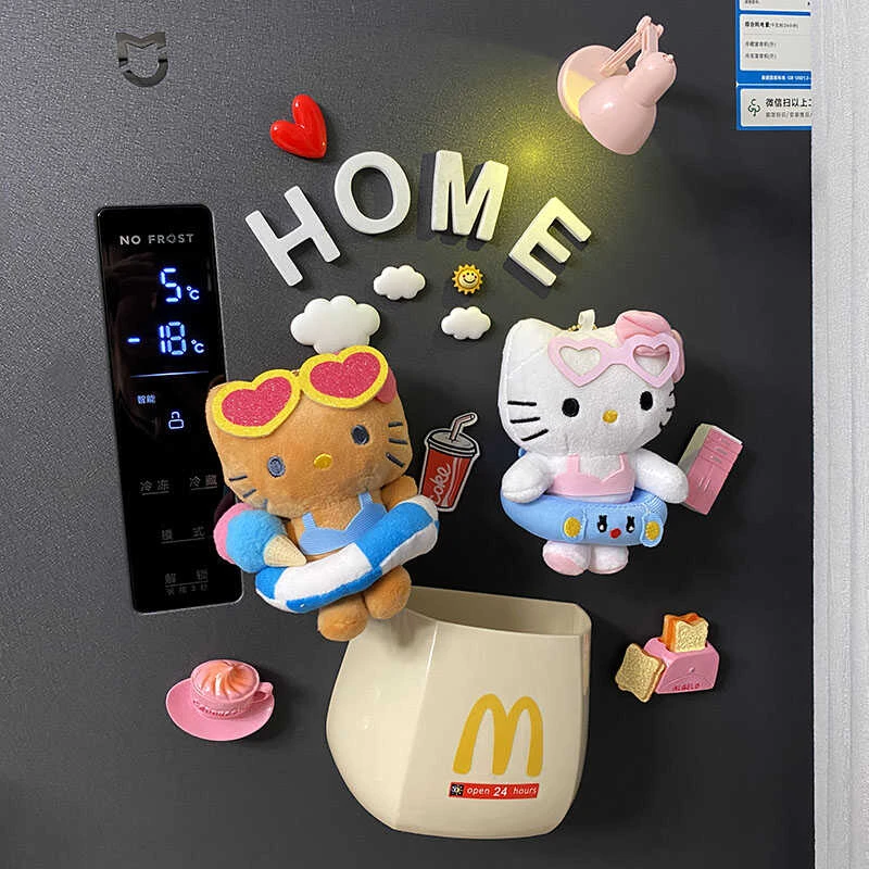 HelloKitty磁吸冰箱贴KT猫可爱高级感女生礼物入户门家居磁力装饰