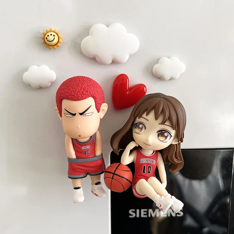 灌篮高手Q版樱木花道磁吸冰箱贴赤木晴子情侣磁力家居装饰篮球