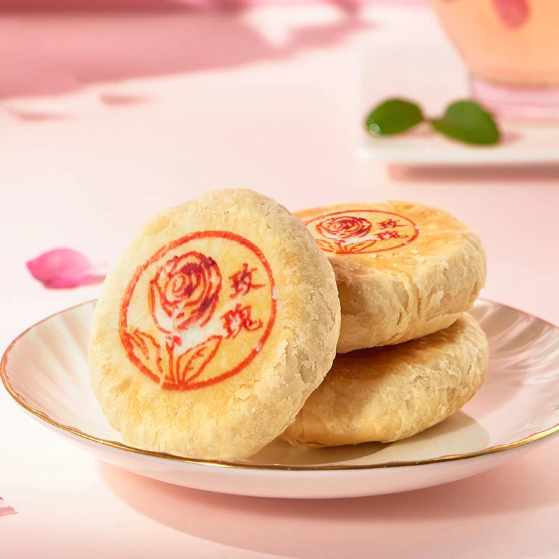 哆伊点花香酥糕点玫瑰鲜花饼传统手工休闲盒装新鲜酥皮