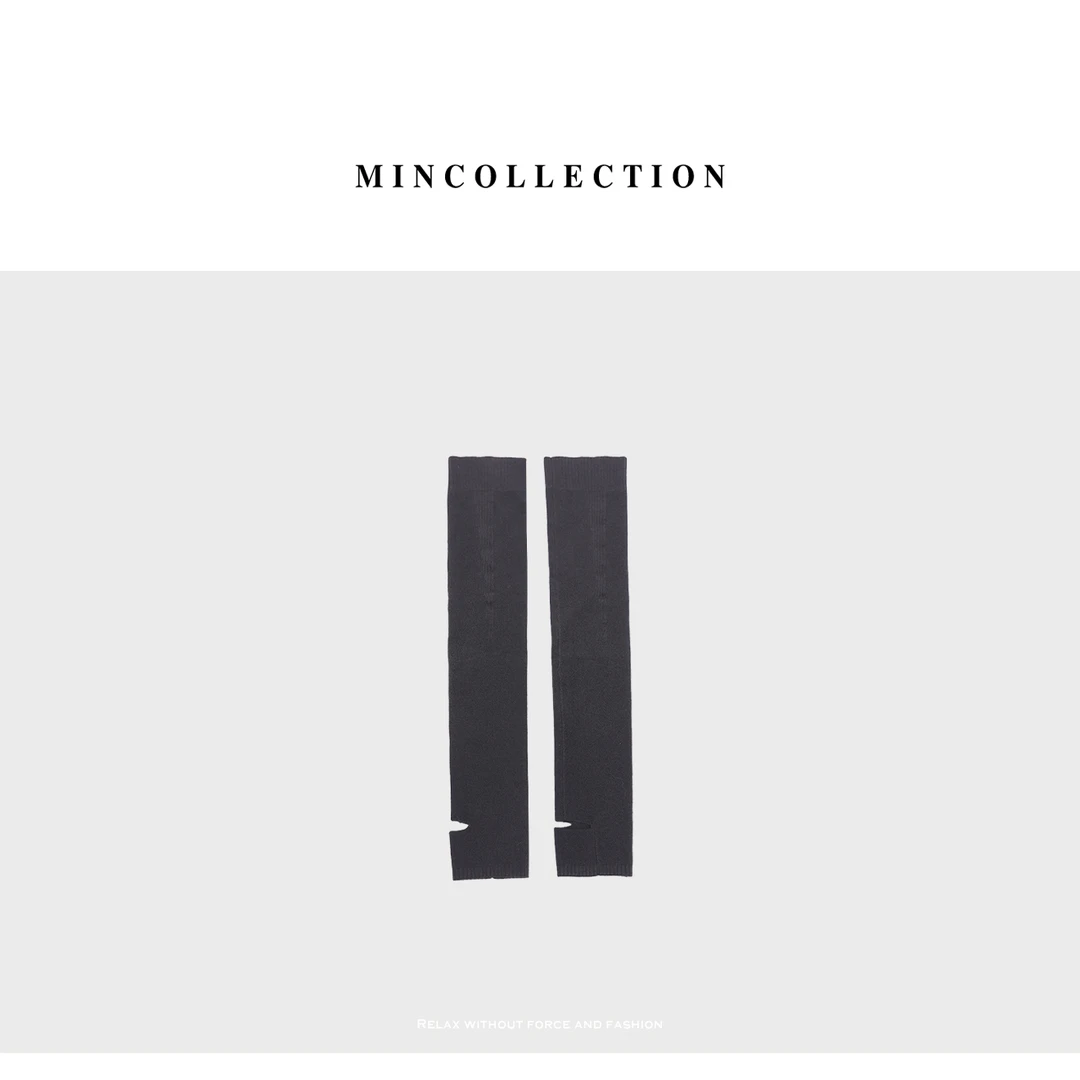 DE Mincollection 秋冬高筒保暖罗纹拼接踩脚堆堆袜套