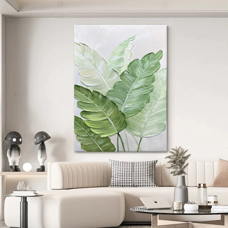 家大业大2024新款大芬村油画寓意好客厅装饰画手绘花卉肌理玄关画