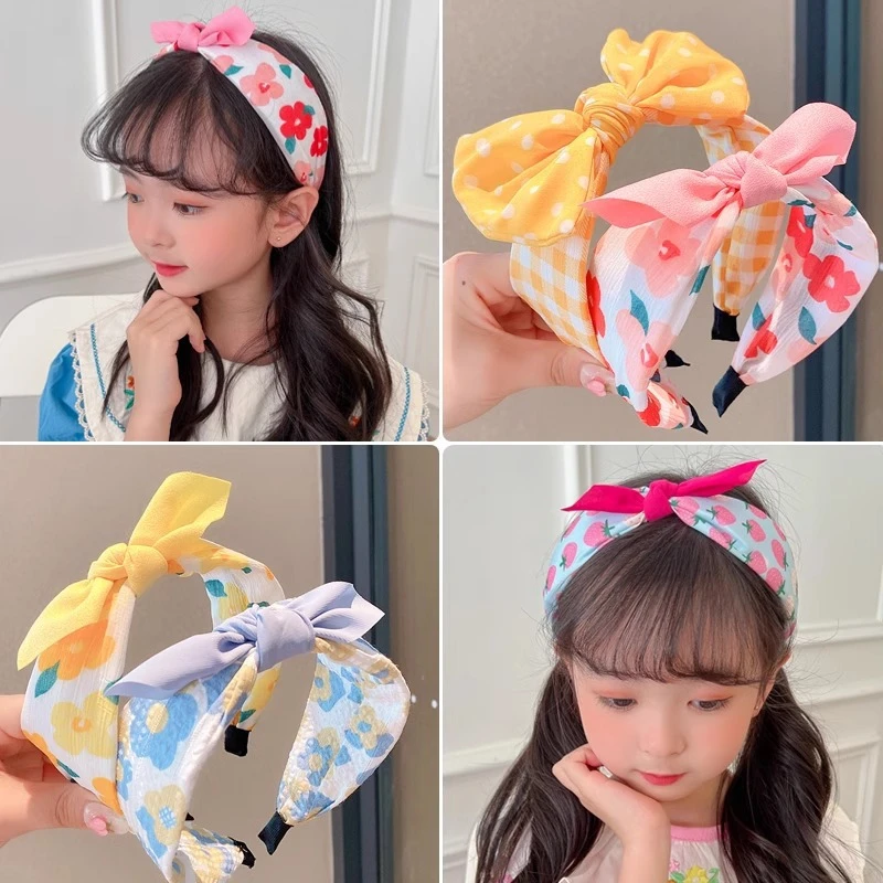 儿童布艺水果发箍宽边压发卡可爱小女孩蝴蝶结新款韩版发饰