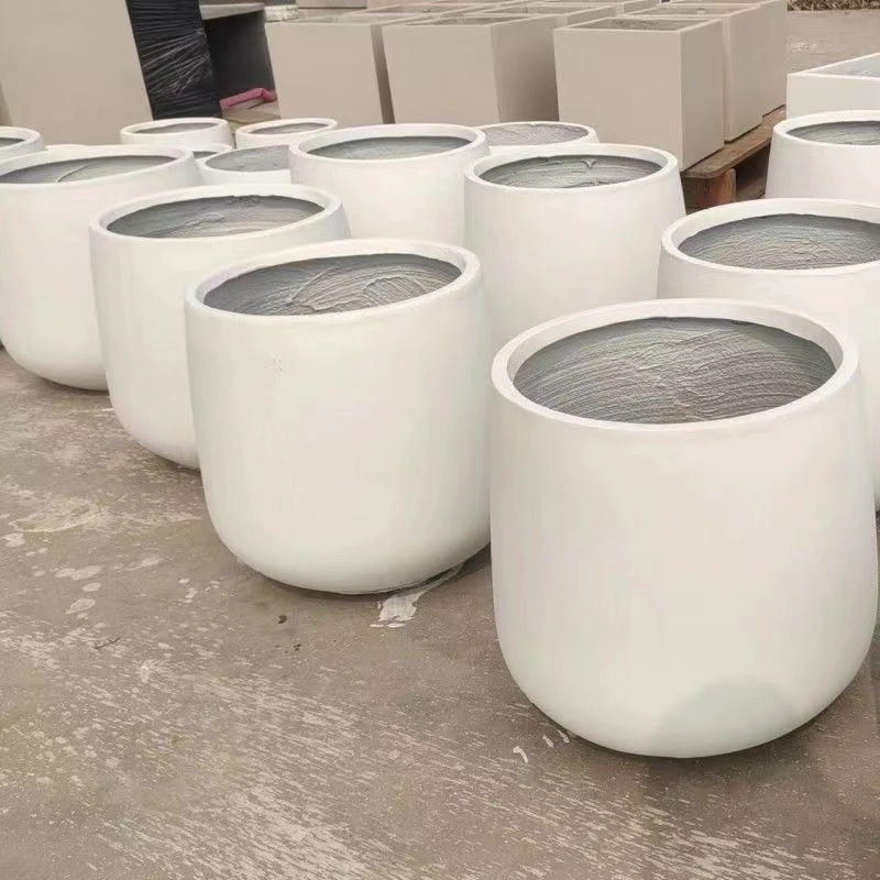 大肚子瓷盆氧化镁水泥花盆树脂盆柠檬树专用搭配