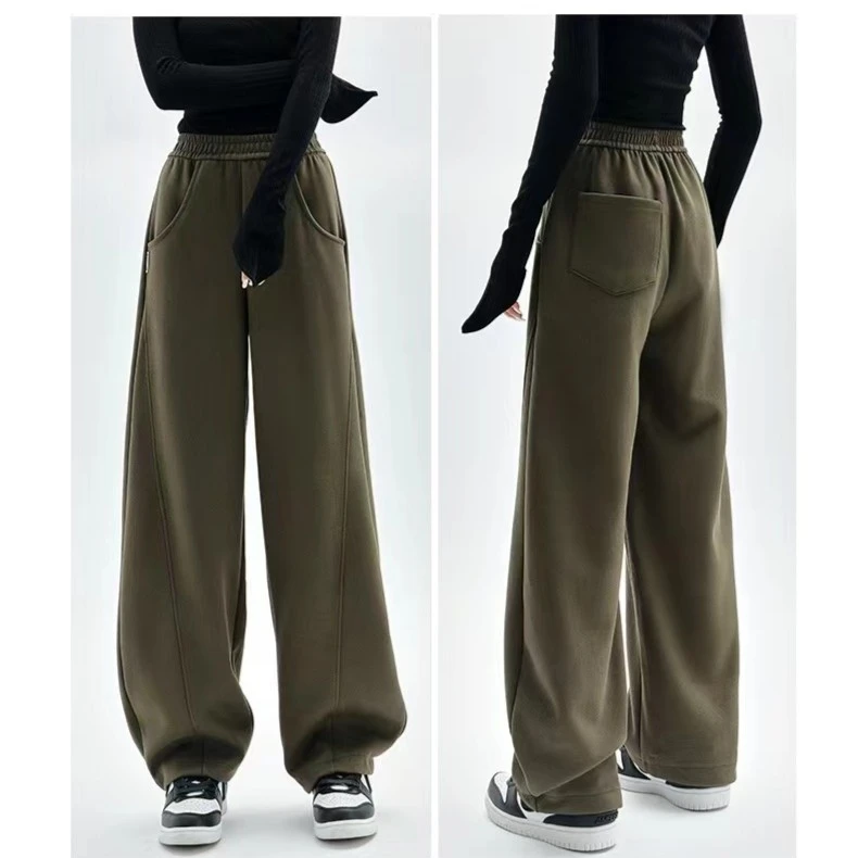 工厂店高个子一定买它！175加长版香蕉裤垂感哈伦休闲拖地裤2023