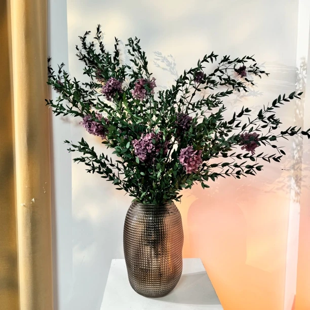 【紫色迷雾】绣球美叶桉永生花花束